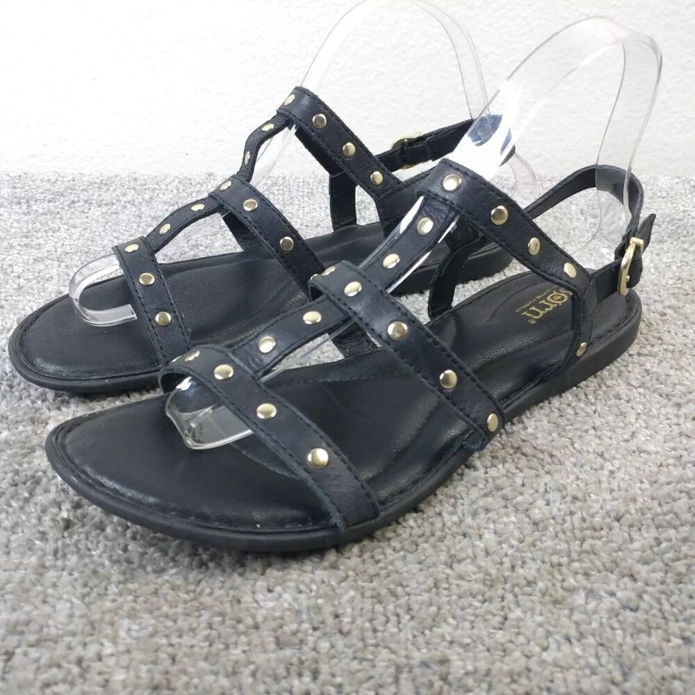 Black Studded Sandals